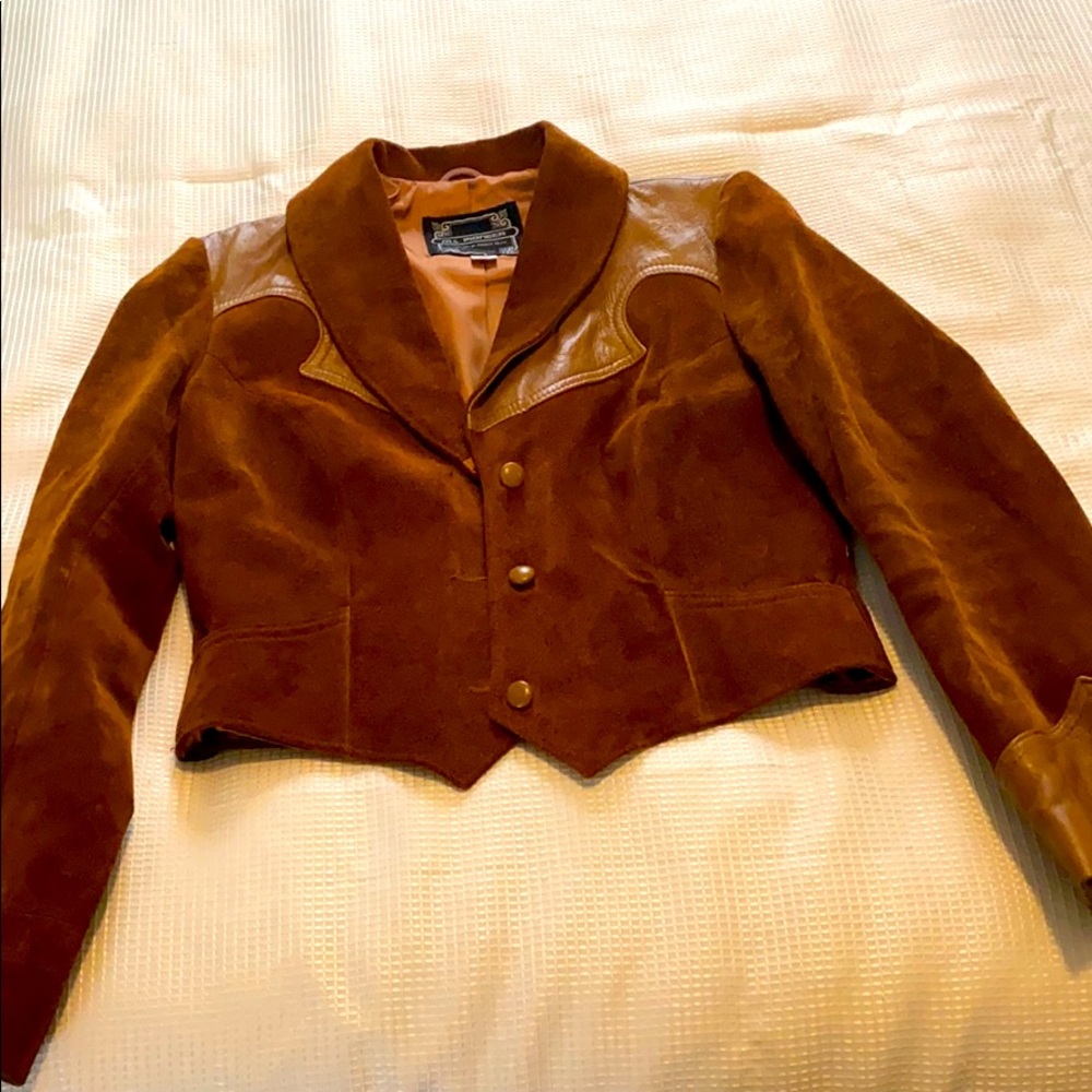 Vintage Leather & Suede Short Jacket